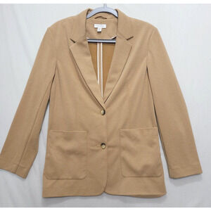 Topshop Blazer 2 Button Single Breasted Women 4 Tan Notch Lapels‎ Jacket Pockets